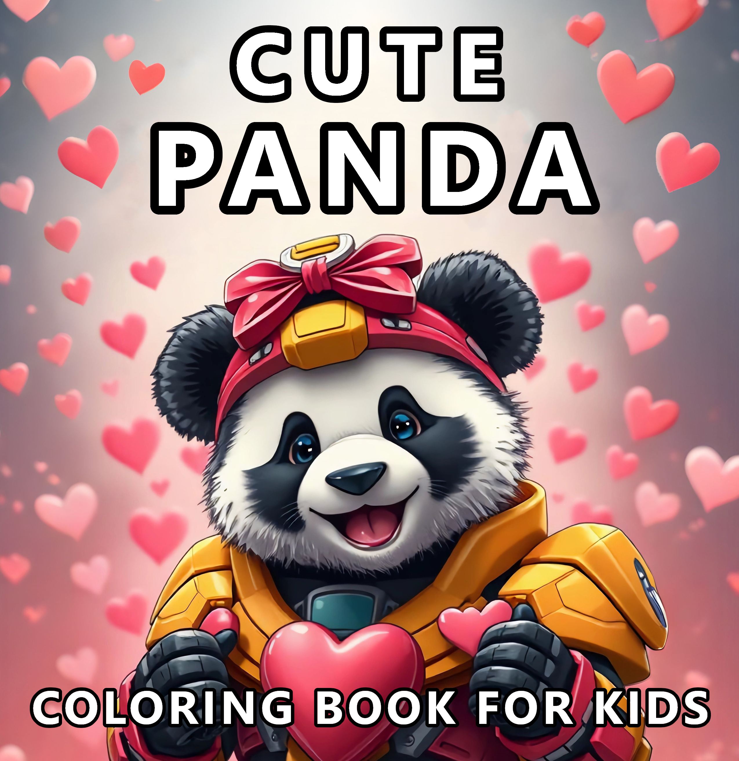 Panda coloring book for kids